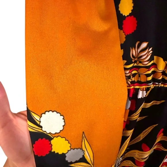 Vintage 1970s Paganne by Gene Berk Longsleeve Maxi Dress Mandarin Collar - Picture 10 of 10